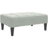 vidaXL Fußhocker Hellgrau 77x55x31 cm Samt