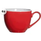 Ritzenhoff & Breker Espressotasse "Espressotassen Doppio 80 ml 6er Set", rot, Porzellan, Trinkgefäße, Espressotasse