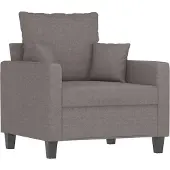 vidaXL Sessel Taupe 60 cm Stoff
