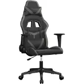 vidaXL Gaming-Stuhl mit Massagefunktion Schwarz und Grau Kunstleder