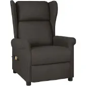 vidaXL Massagesessel Taupe Stoff