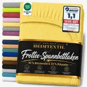 EXKLUSIV HEIMTEXTIL Frottee Spannbettlaken 200 x 220 cm Gelb
