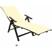 EXKLUSIV HEIMTEXTIL Liegestuhlauflage 1 Stück 70 x 200 x 20 cm Naturweiss