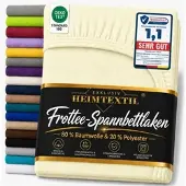 EXKLUSIV HEIMTEXTIL Frottee Spannbettlaken 60 - 70 x 140 cm Naturweiss