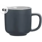 Ritzenhoff & Breker Espressotasse 100ml 6er Set Jasper grau