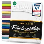 EXKLUSIV HEIMTEXTIL Frottee Spannbettlaken 60 - 70 x 140 cm Weiss