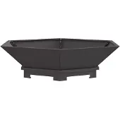 vidaXL Feuerstelle Schwarz 100 x 100 x 28 cm Wetterfeststahl