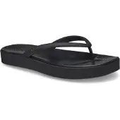 Crocs Zehentrenner "Miami Flatform Flip", Damen, Gr. 39, Croslite, schwarz, Schuhe Zehentrenner, Strandschuh, Sommerschuh, Urlaubsschuh mit Zehensteg