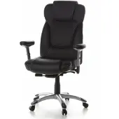 Hjh OFFICE Profi Chefsessel EMBASSY 200 L Ergonomischer Bürostuhl mit Armlehnen (höhenverstellbar) Leder Drehstuhl für Büro, Zuhause