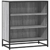 vidaXL Sideboard Grau Sonoma 68x35x76 cm Holzwerkstoff und Metall