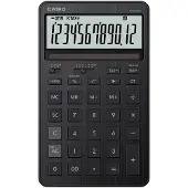 Casio Tischrechner JW-200DQ, LC-Display, 12 Stellen, kaufmännische Rundung, Mehrwertsteuer-Funktion, Batterie-/Solarbetrieb, B 109 x H 182 mm, schwarz
