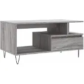 vidaXL Couchtisch Grau Sonoma 90x49x45 cm Holzwerkstoff