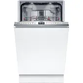 Bosch Serie 6 SPV6EMX09E, Voll integriert, Single (45 cm breit), Edelstahl, Tasten, 1,75 m, 1,65 m