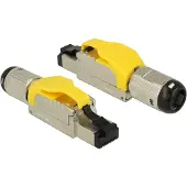 DeLOCK 86287, RJ-45, Silber, Gelb, Zink, Cat6a, S/UTP (STP), 18,4 mm