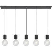 ISOLED Hängeleuchte schwarz matt, 5xE27 Fassung