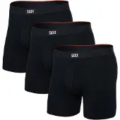 Saxx Vibe Xtra Soft Comfort Boxer Brief FLY 3PK black (BLK) S