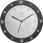 TFA-Dostmann 60.3553.10, Wand, Analoge Uhr, Rund, Grau, Kunststoff, Akku, USB