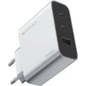 Cuktech 65 W GaN Schnellladegerät 2C1A 3-Port-Adapter EU-Stecker A15CEU Silber