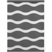 Lichtblick Duo Rollo Welle Klemmfix, ohne Bohren Anthrazit 110 cm x 1