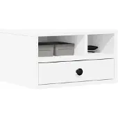 vidaXL Druckerständer Weiß 40x32x22,5 cm Holzwerkstoff