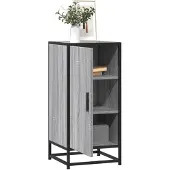 vidaXL Sideboard Grau Sonoma 35,5x35x76 cm Holzwerkstoff und Metall