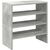 vidaXL Schuhregale 2 Stk. Stapelbar Betongrau 60x30x30,5 cm