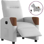 vidaXL Relaxsessel Elektrisch Wolkengrau Stoff