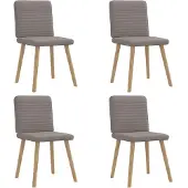 vidaXL Esszimmerstühle 4 Stk. Taupe Stoff