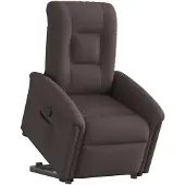 vidaXL Relaxsessel mit Aufstehhilfe Dunkelbraun Stoff