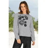 DW-Shop Viskose-Mix-Shirt in Melange grau in Größe 48/50 von , Grau, 48/50