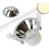 ISOLED LED Einbaustrahler BACK60, alu glänzend, rund, 5W, CRI90, 3000K, rückversetzt, UGR