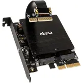 Akasa AK-PCCM2P-04, PCIe, M.2, Schwarz, Passiv