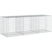 vidaXL Gabione mit Deckel 300x100x100 cm Verzinktes Eisen