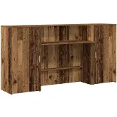 vidaXL Empfangstheke Altholz-Optik 200x50x103,5 cm Holzwerkstoff