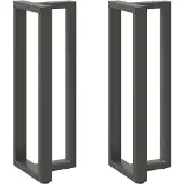 vidaXL Bartischbeine T-Form 2 Stk. Anthrazit 50x35x(110-111) cm Stahl