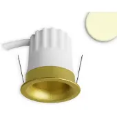 ISOLED LED Einbaustrahler BACK32, gold, rund, 5W, CRI90, 2700K, rückversetzt, Honeycomb, dimmbar 117248
