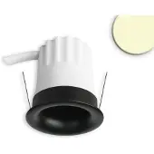 ISOLED LED Einbaustrahler BACK32, schwarz matt, rund, 5W, CRI90, 3000K, rückversetzt, Honeycomb, dimmbar 117247