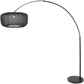 Steinhauer Bogenlampe Sparkled Light, schwarz, für Wohn- / Esszimmer, Metall, Modern, Stehlampe