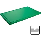 Caterchef Schneidetablett grünes Polyethylen mit Rinne ( Obst & Gemüse ) 50x30x2(h)cm