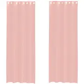vidaXL Voile Vorhänge mit Ösen 2 Stk. Rosa 140x300 cm