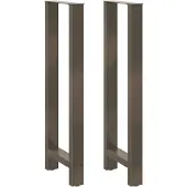 vidaXL Bartischbeine Naturstahl 2 Stk. 50x(110-111) cm Stahl