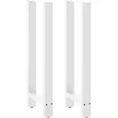 vidaXL Bartischbeine Weiß 2 Stk. 50x(100-101) cm Stahl