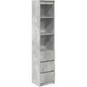 vidaXL Highboard Betongrau 37,5x35x180 cm Holzwerkstoff