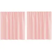 vidaXL Voile Vorhänge mit Schlaufen 2 Stk. Rosa 140x140 cm