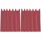 vidaXL Voile Vorhänge mit Stangentaschen 2 Stk. Weinrot