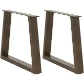 vidaXL Couchtischbeine V-Form 2 Stück Naturstahl 70x(42-43,3) cm Stahl