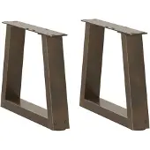 vidaXL Couchtischbeine V-Form 2 Stück Naturstahl 40x(30-31,3) cm Stahl