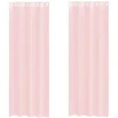 vidaXL Voile Vorhänge mit Ösen 2 Stk. Hellrosa 140x260 cm