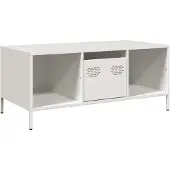 vidaXL Couchtisch Weiß 101,5x50x43,5 cm Kaltgewalzter Stahl
