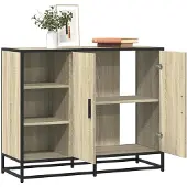 vidaXL Sideboard Sonoma-Eiche 92x35x76 cm Holzwerkstoff